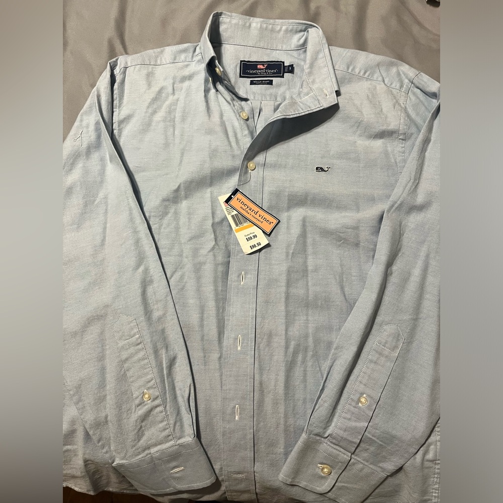 NWT MENS VINEYARD VINES lite BLUE BUTTON DOWN